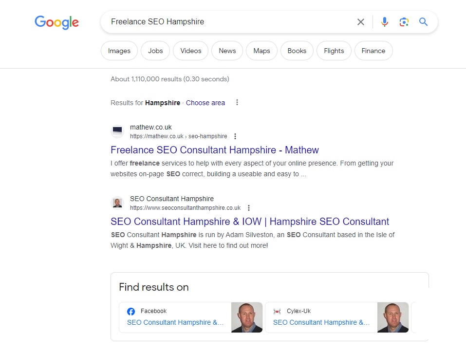 SEO Consultant Hampshire Grows Local Freelance SEO Landing Pages In Hampshire