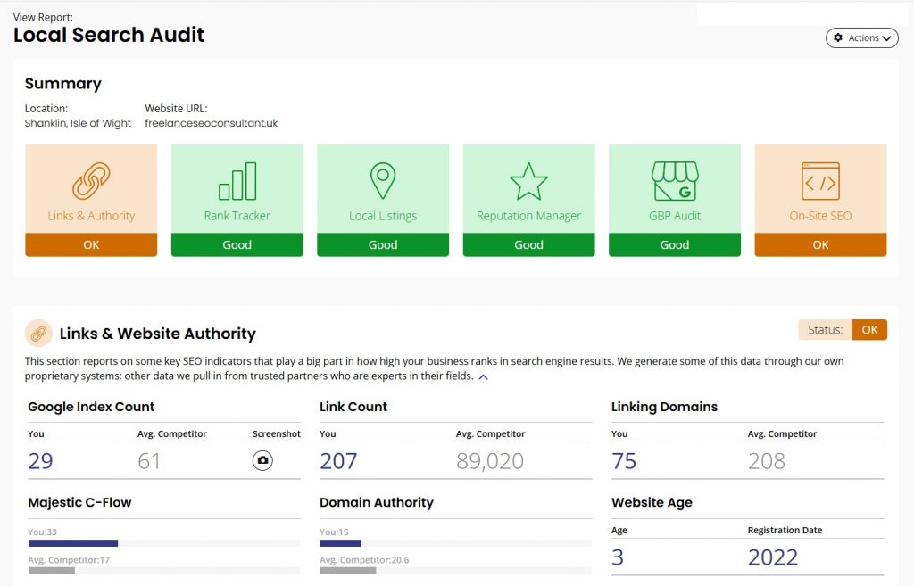 Get Your Free Local SEO Report From Freelance SEO Consultant UK - Local Search Audit Report For Freelance SEO Consultant UK
